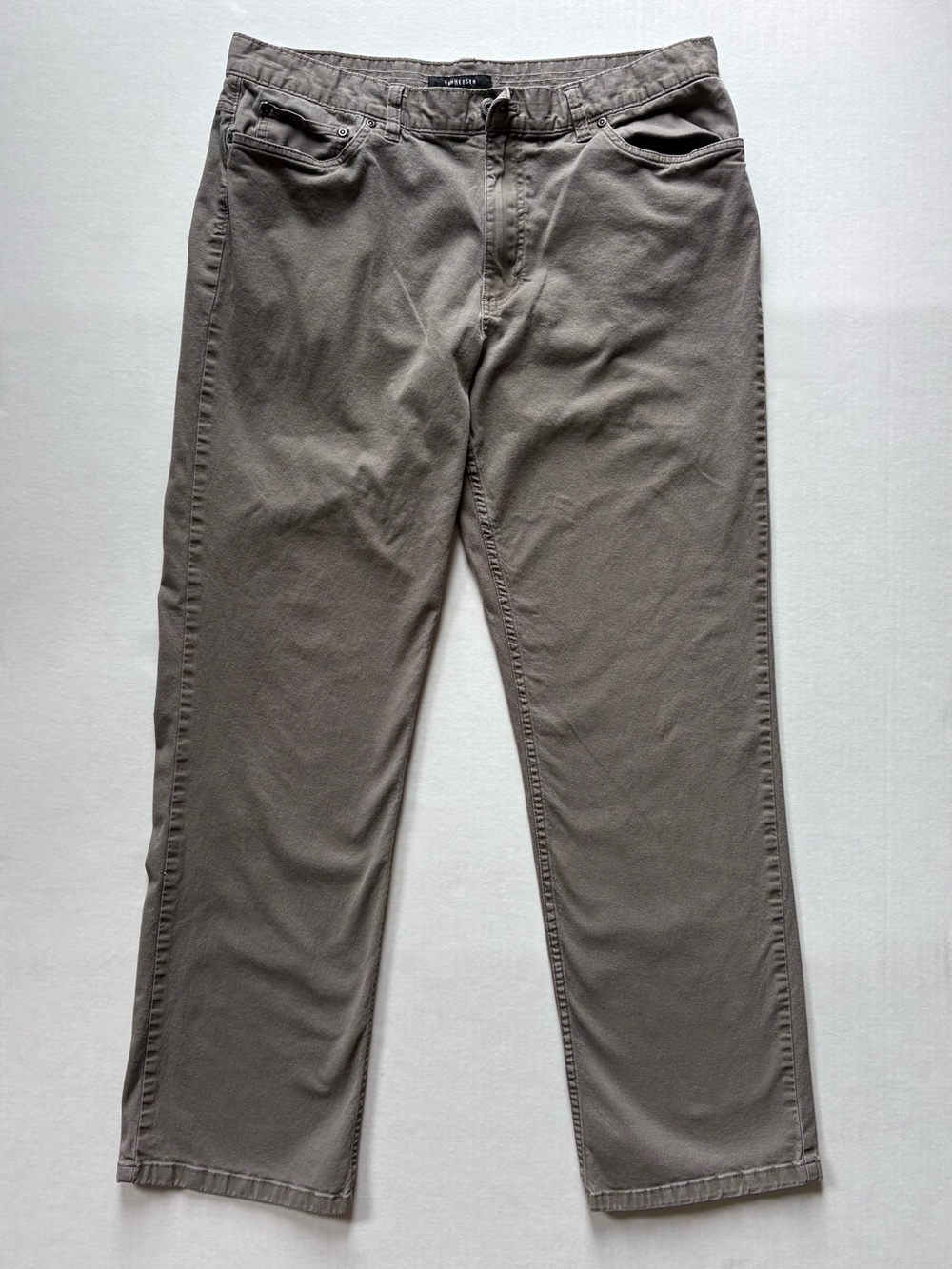 Van Heusen Men's Casual Chino Straight Pants Taupe 36x34